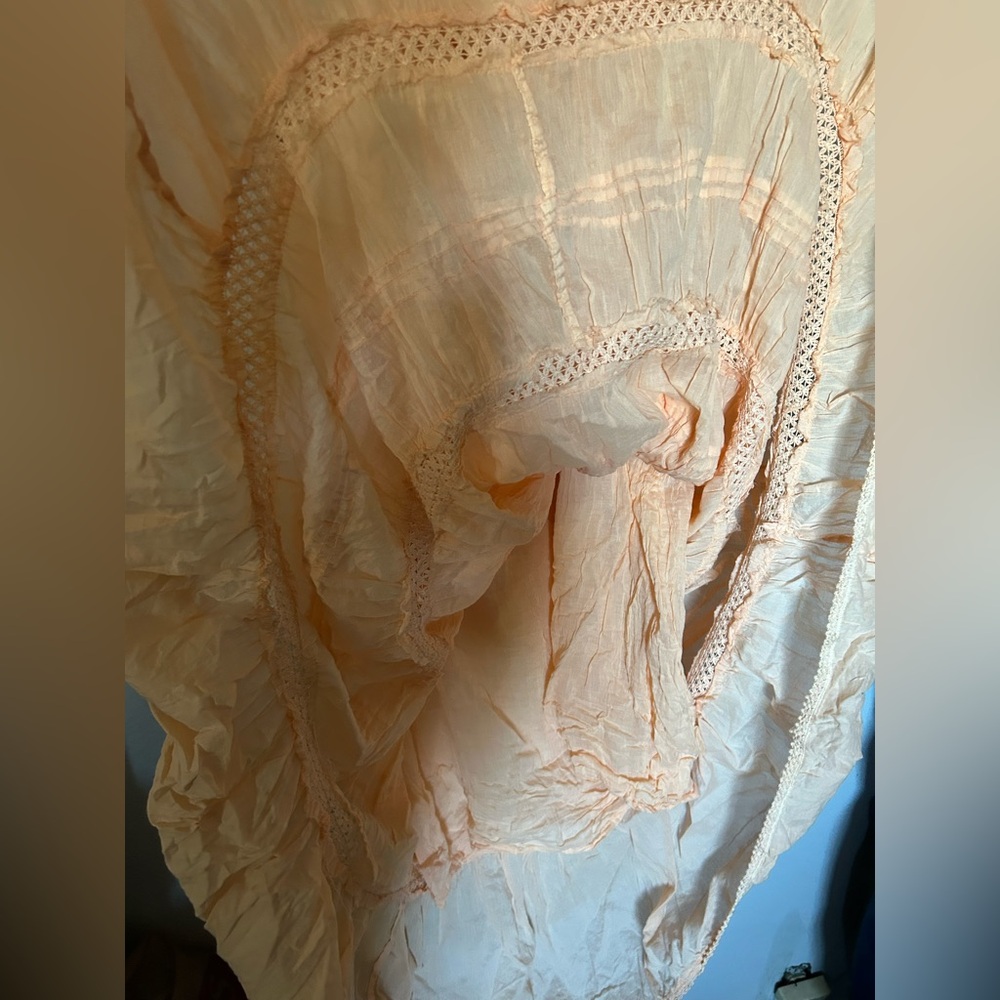 Peach Embroidered sequins maxi Dress - Picture 10 of 11